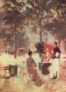 Konstantin Alexeievich Korovin Cafe in Paris oil painting artist